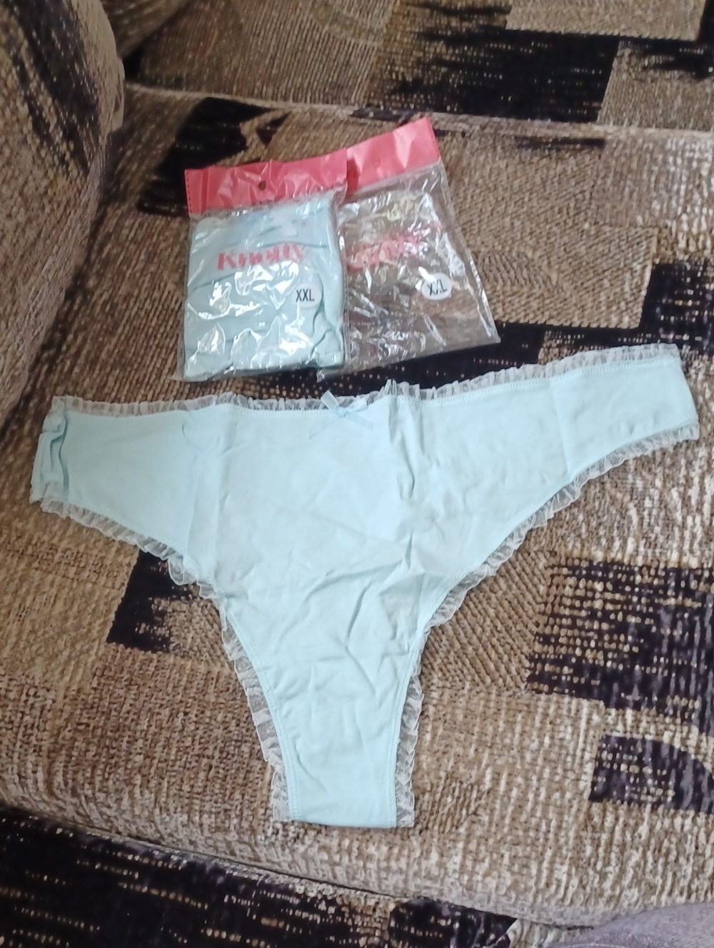 4/$30 New Baby Blue Knotty Knickers - Size XXL